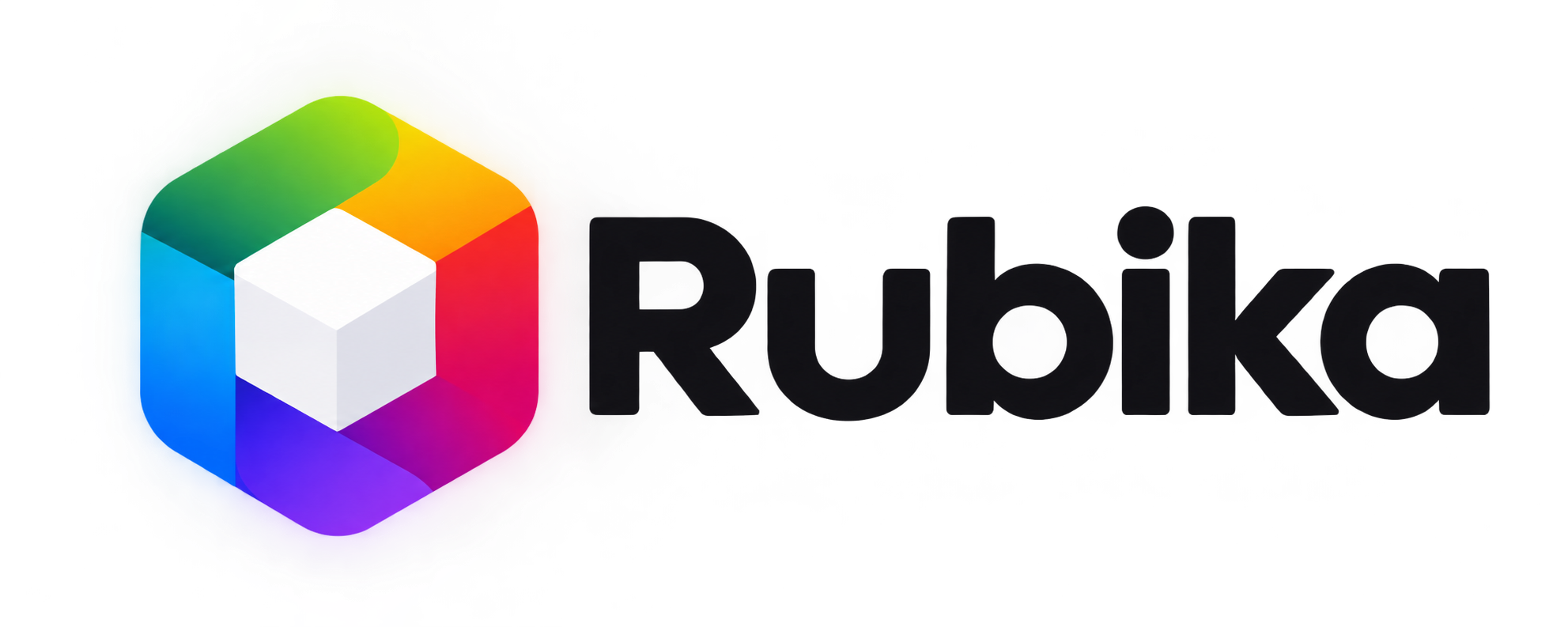 Rubika Colourful Cube Logo